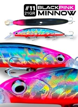 Minnow Black Pink 11cm - 21gr.
