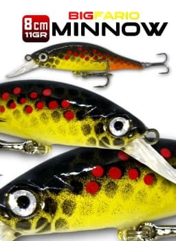 Minnow Big Fario Punto Rojo - 8cm -11gr.