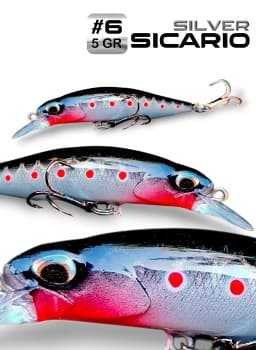 Minnow Sicario Plateado 8cm  - 12gr.